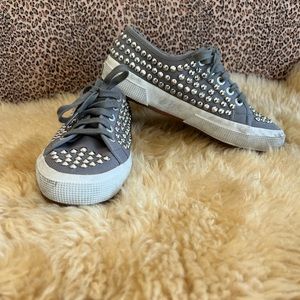 Superga Metallic Studded Canvas Sneakers 36 / 6